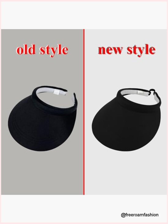 2 Pack Wide Brim Sun Visors Adjustable Clip on Summer Hats UV Protection main image 4
